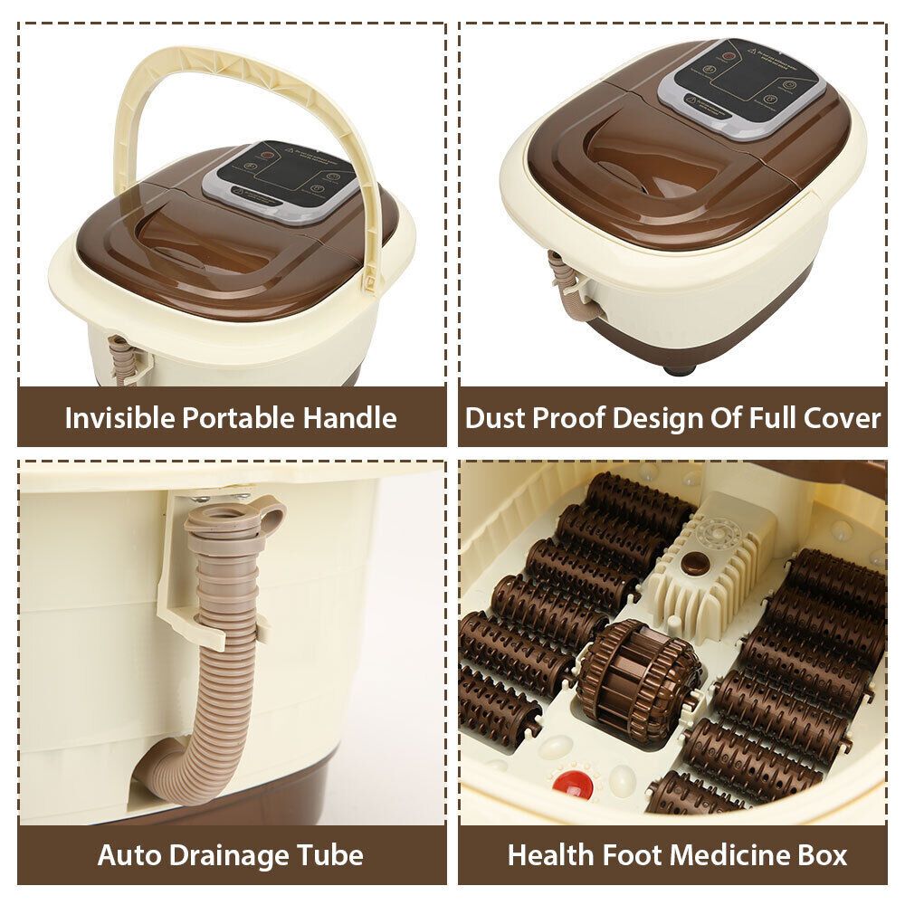 Electric Foot Spa Massager Tub Bucket Basin Soothing Footbath Therapy