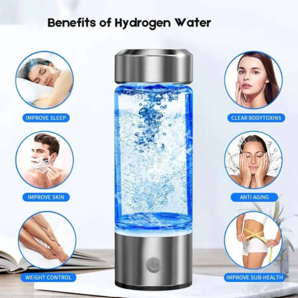 450ml Hydrogen Water Bottle Alkaline Ionizer Rich Generator Machine