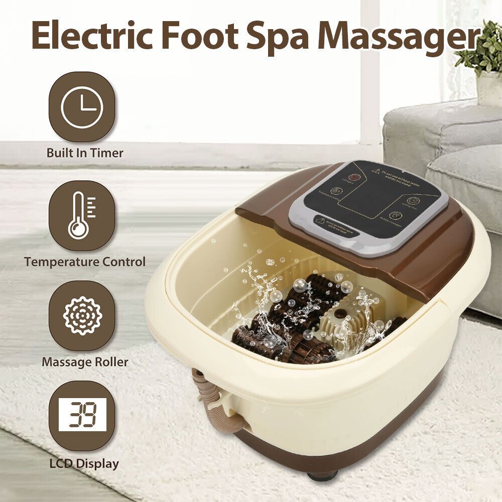 Electric Foot Spa Massager Tub Bucket Basin Soothing Footbath Therapy