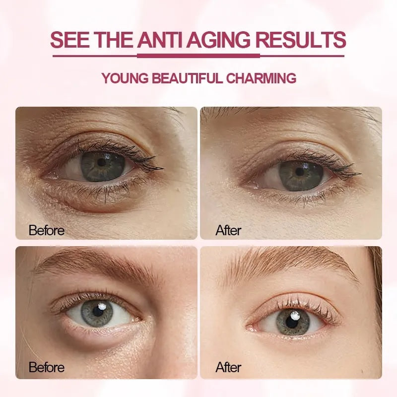 Pink Collagen Under Eye Patches Hyaluronic Acid Anti Ageing Vitamin C
