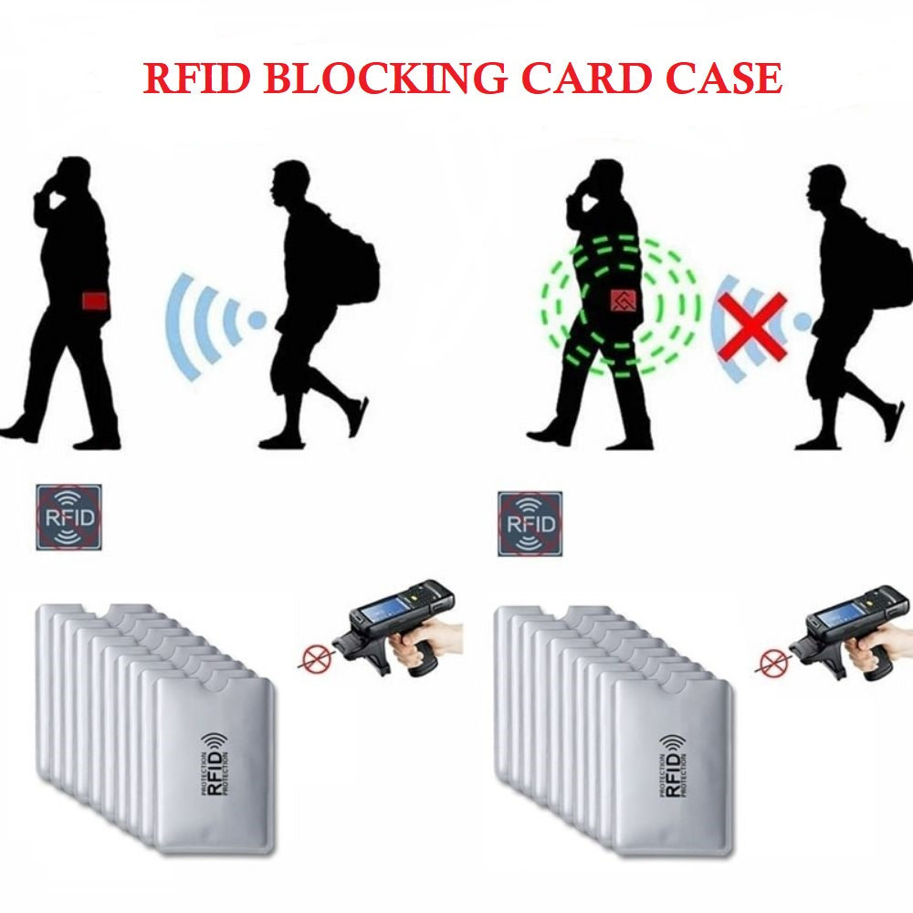 Anti Theft RFID Blocking Aluminum NFC Anti Scanning ID Bank Credit Card Case