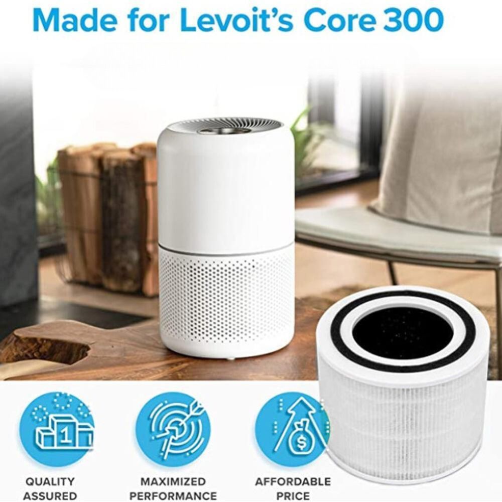 Air Purifier Filters for Levoit Core 300-RF Filter Replacement Part (White)