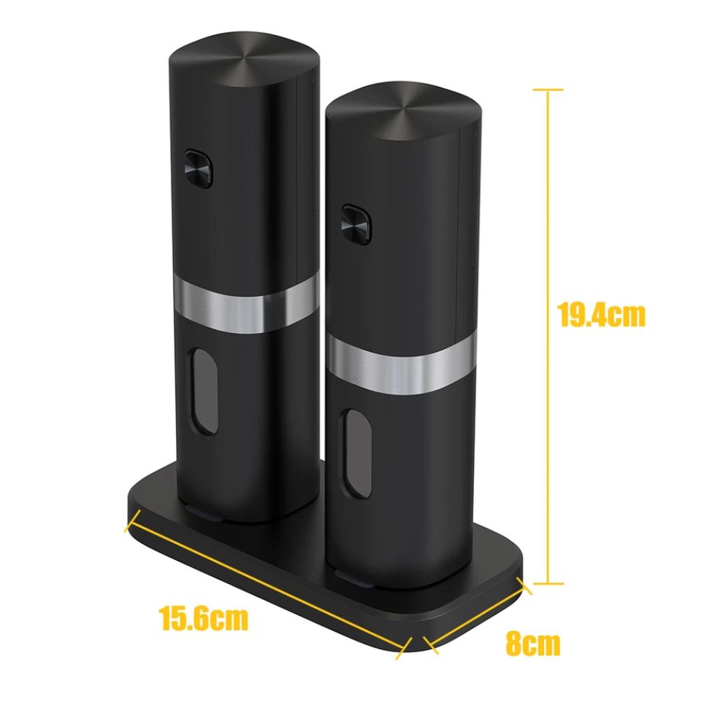 2pcs Salt And Pepper Grinder Set Electric Rechargeable Salt And Pepper Mill