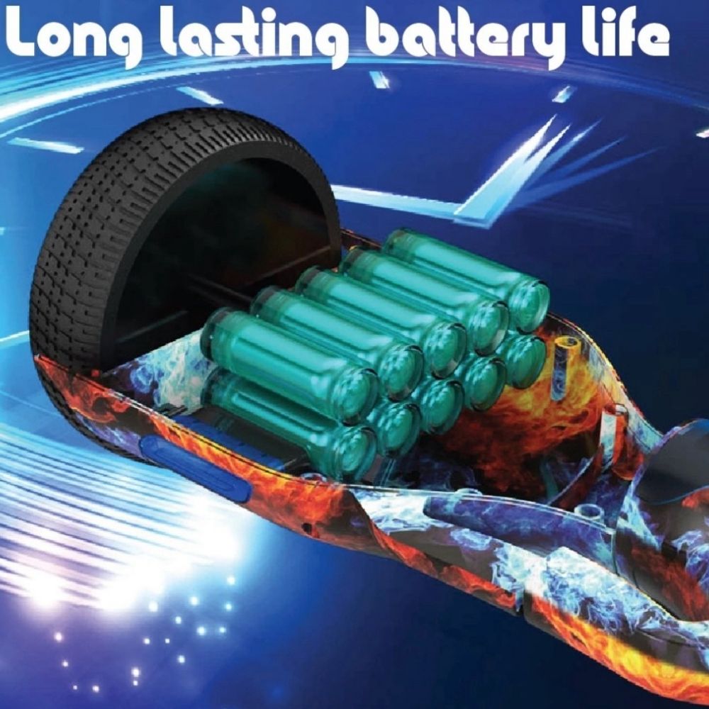 6.5inch Wheel Electric Self Balancing Hoverboard with LED Lights & Bluetooth Speakers - Blue Starry Sky