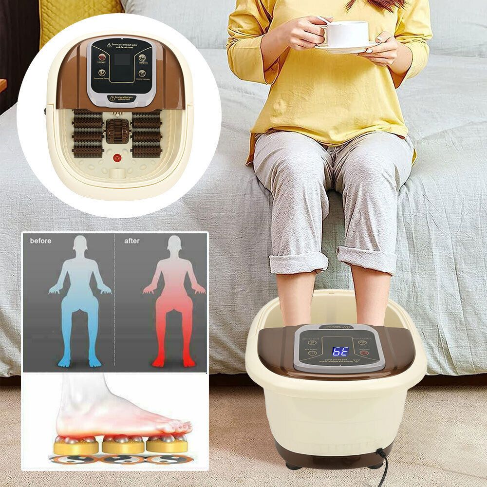 Electric Foot Spa Massager Tub Bucket Basin Soothing Footbath Therapy