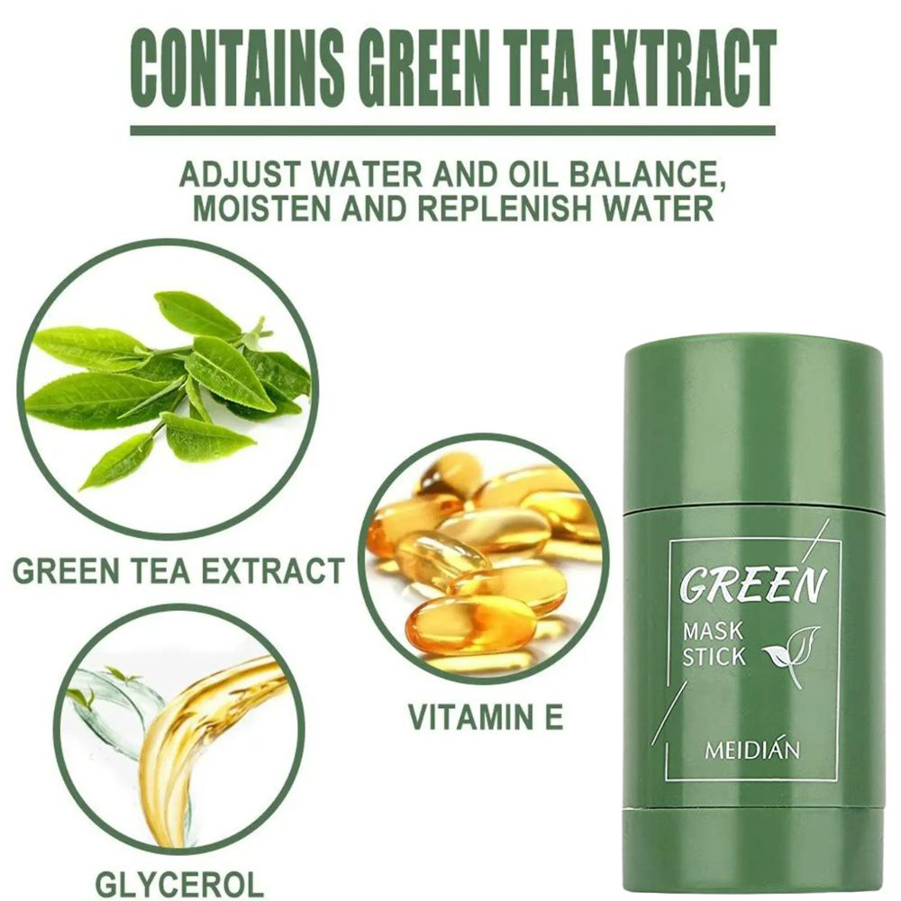 ORIGINAL Green Tea Mask Stick Facial Cleansing Oil Acne Deep Clean Pore