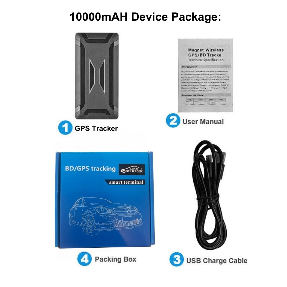 10000mAH-30000mAH 4G Magnetic GPS Tracker Real Time Tracking Vehicle Car AU