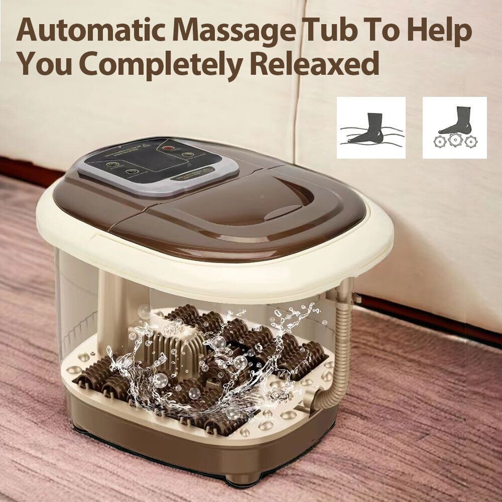 Electric Foot Spa Massager Tub Bucket Basin Soothing Footbath Therapy