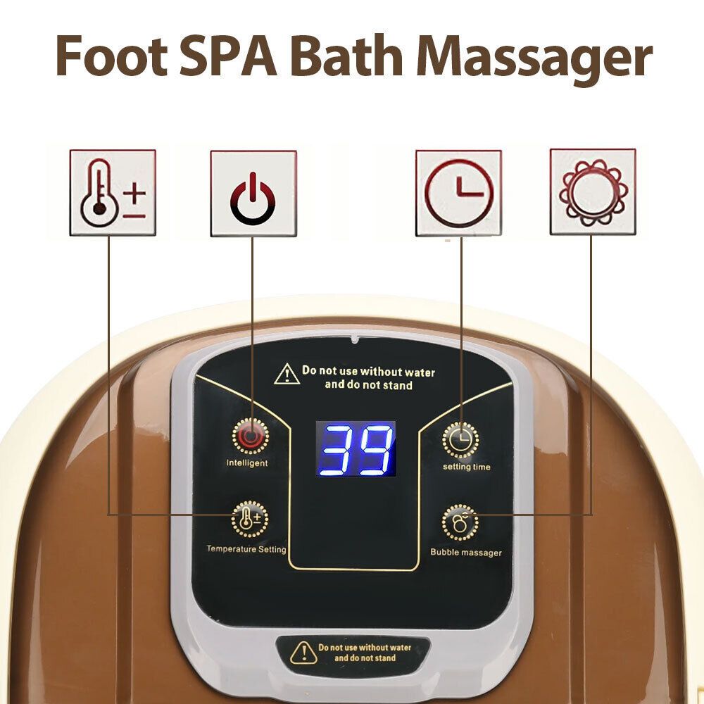 Electric Foot Spa Massager Tub Bucket Basin Soothing Footbath Therapy