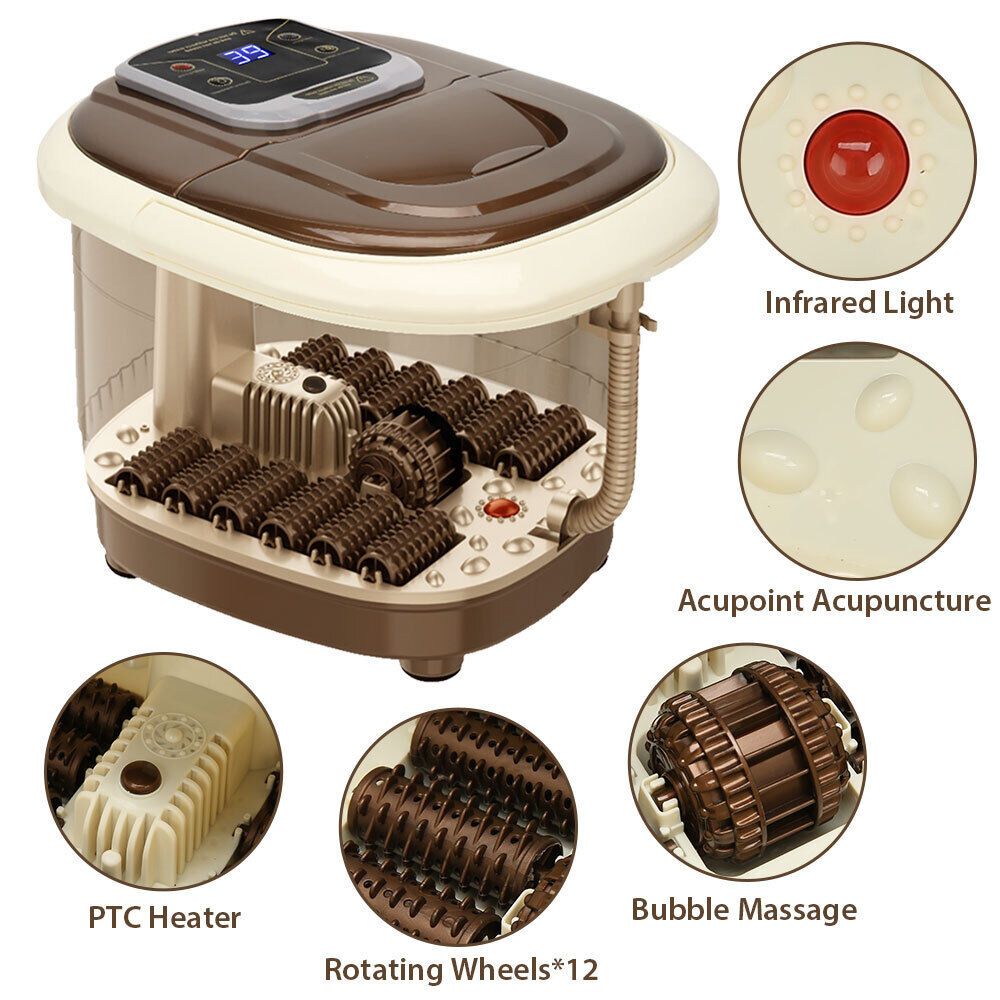 Electric Foot Spa Massager Tub Bucket Basin Soothing Footbath Therapy