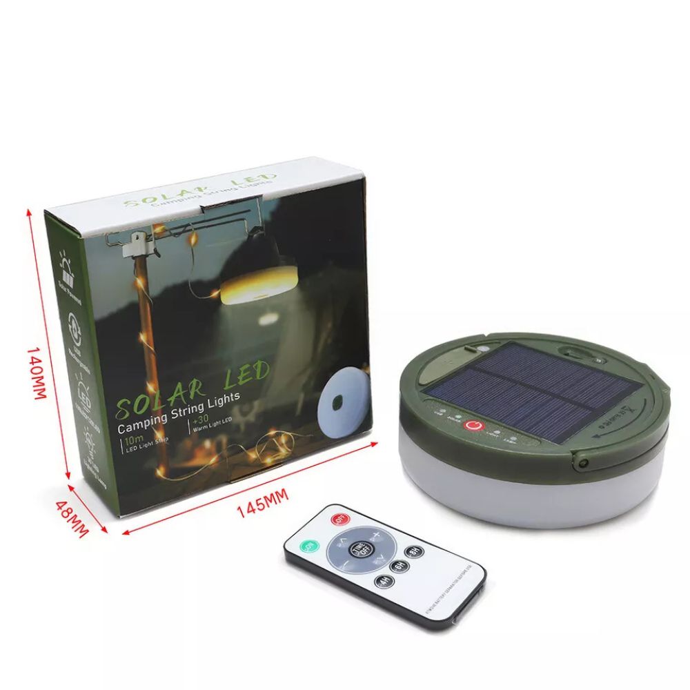 10M Portable Camping String Lights USB Rechargeable Lamps Waterproof Retractable