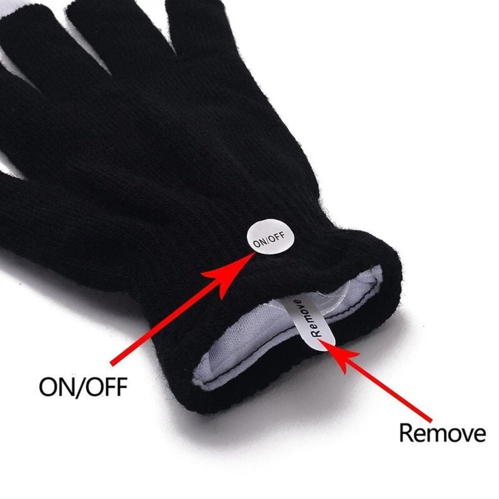 1Pair Rainbow Flow LED Light Glove Black Rave Party Glow Games Night Mode