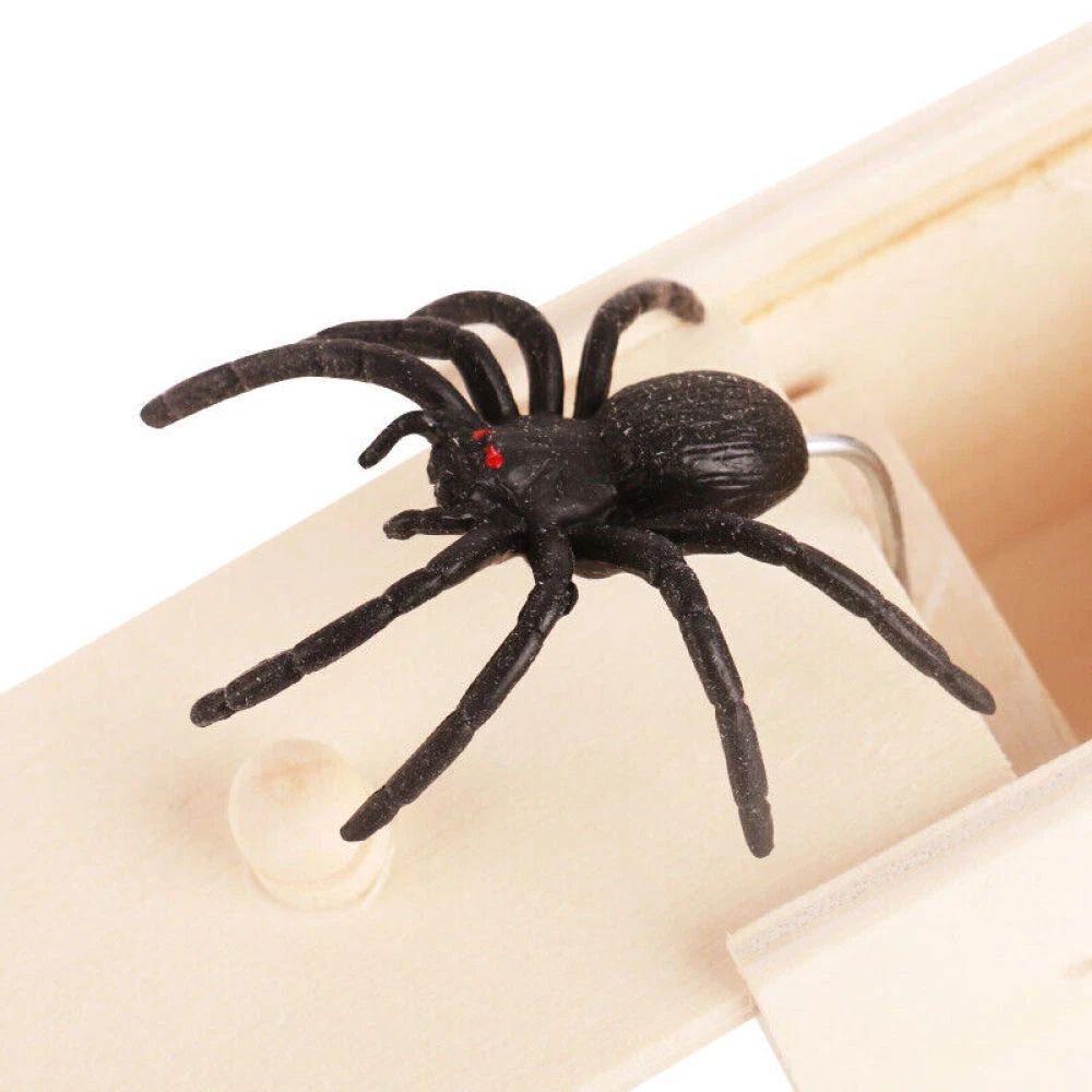 1/3/5PCS Spider Box Prank Toy Trick Wooden Scare Box Toy-Trick Scary Halloween Props