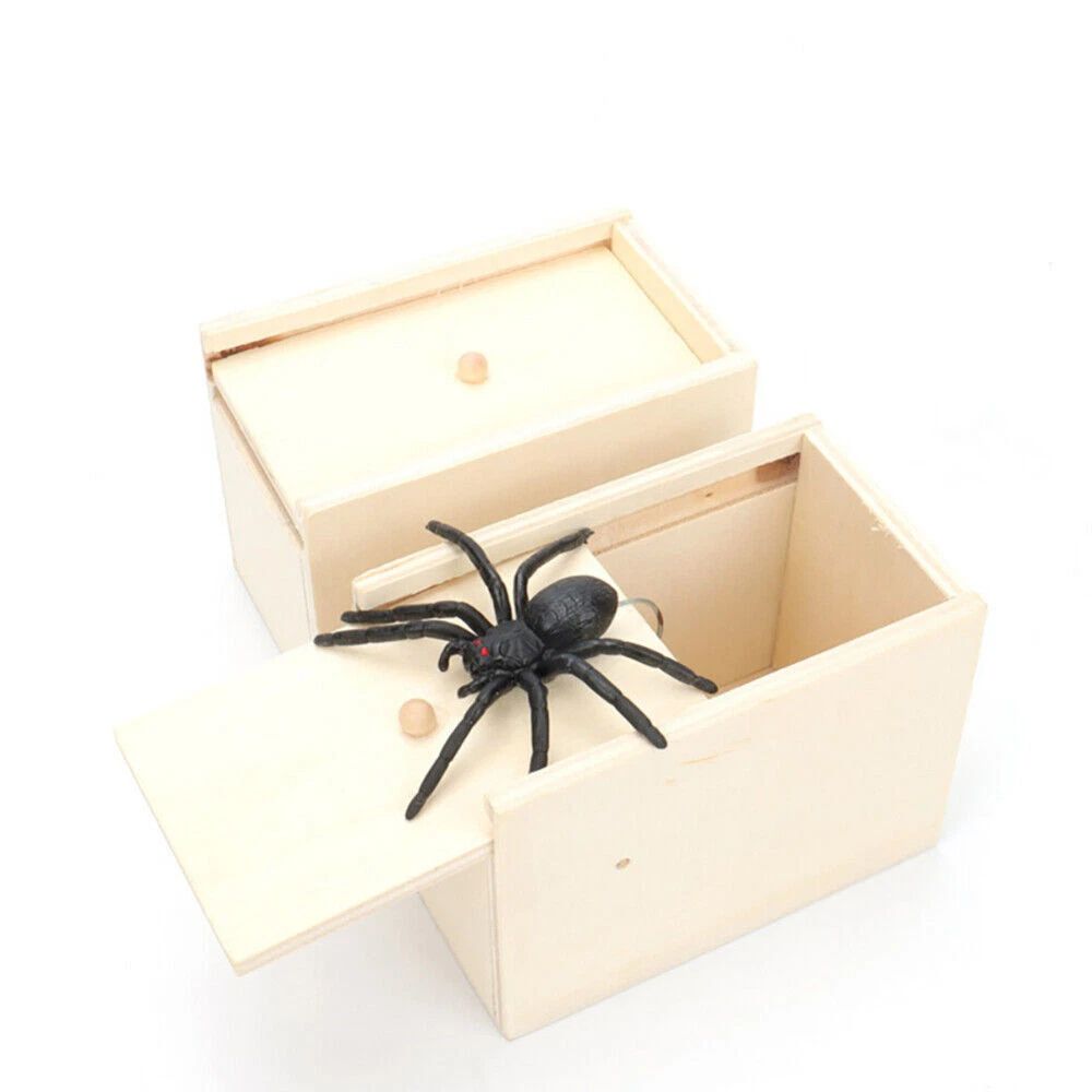 1/3/5PCS Spider Box Prank Toy Trick Wooden Scare Box Toy-Trick Scary Halloween Props