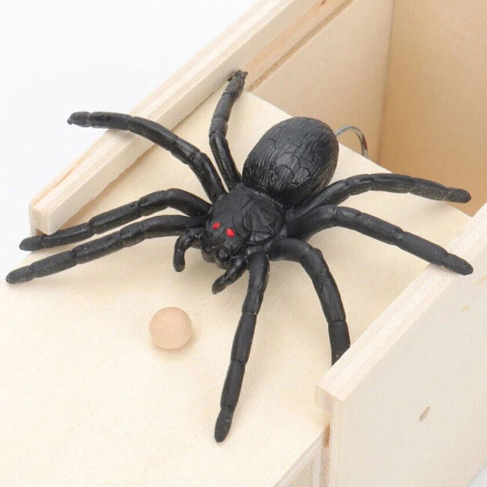 1/3/5PCS Spider Box Prank Toy Trick Wooden Scare Box Toy-Trick Scary Halloween Props