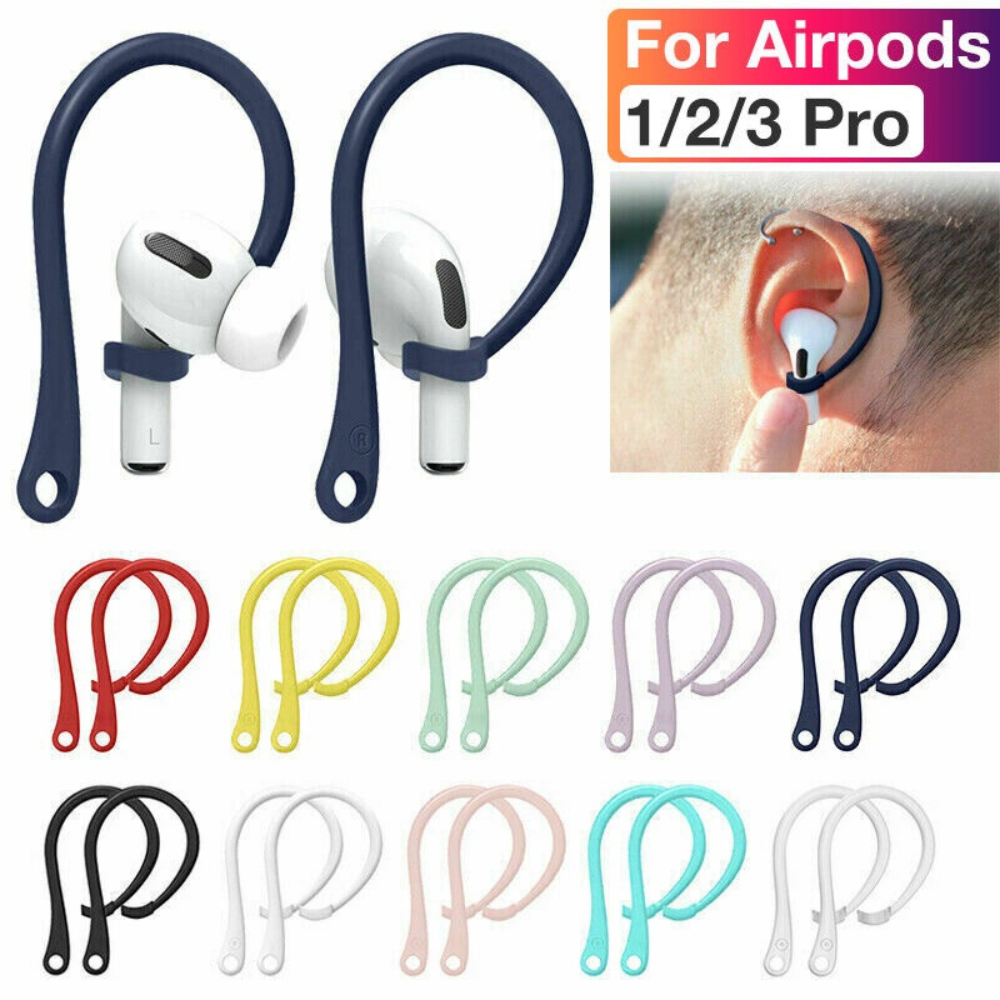 1 x Pair AirPods 3 2 1 Pro 1 2nd 2022 Ear Hooks Anti Lost Secure Ear Hook Holder Loops