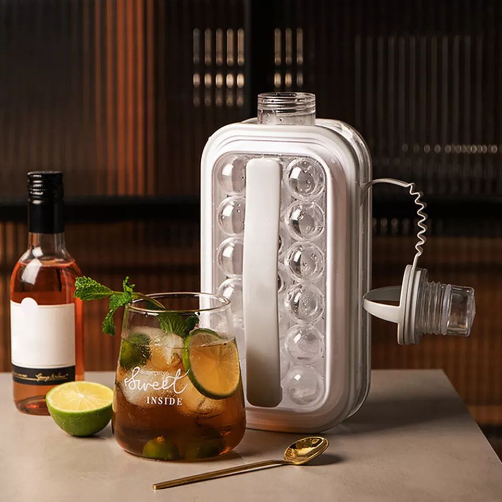 2-in-1 Portable Ice Ball Maker Cube Molds Kettle Cooling Ice for Cocktail
