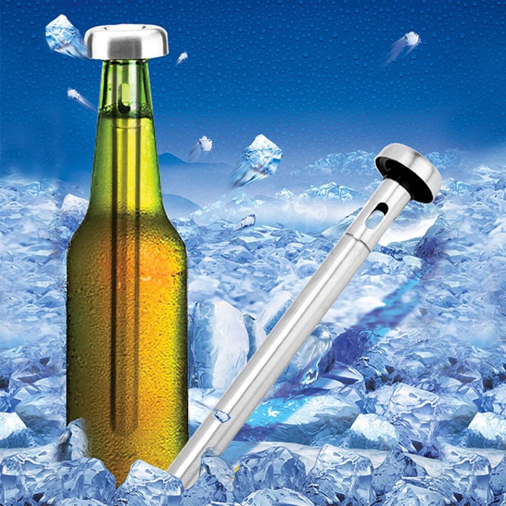 2PCS Stainless Steel 18/8 Bottle Chill Sticks Beer Chiller Pourer Cooler