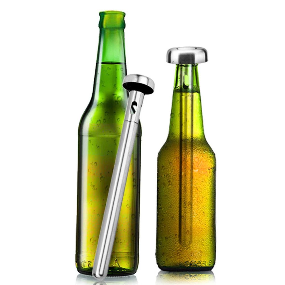 2PCS Stainless Steel 18/8 Bottle Chill Sticks Beer Chiller Pourer Cooler