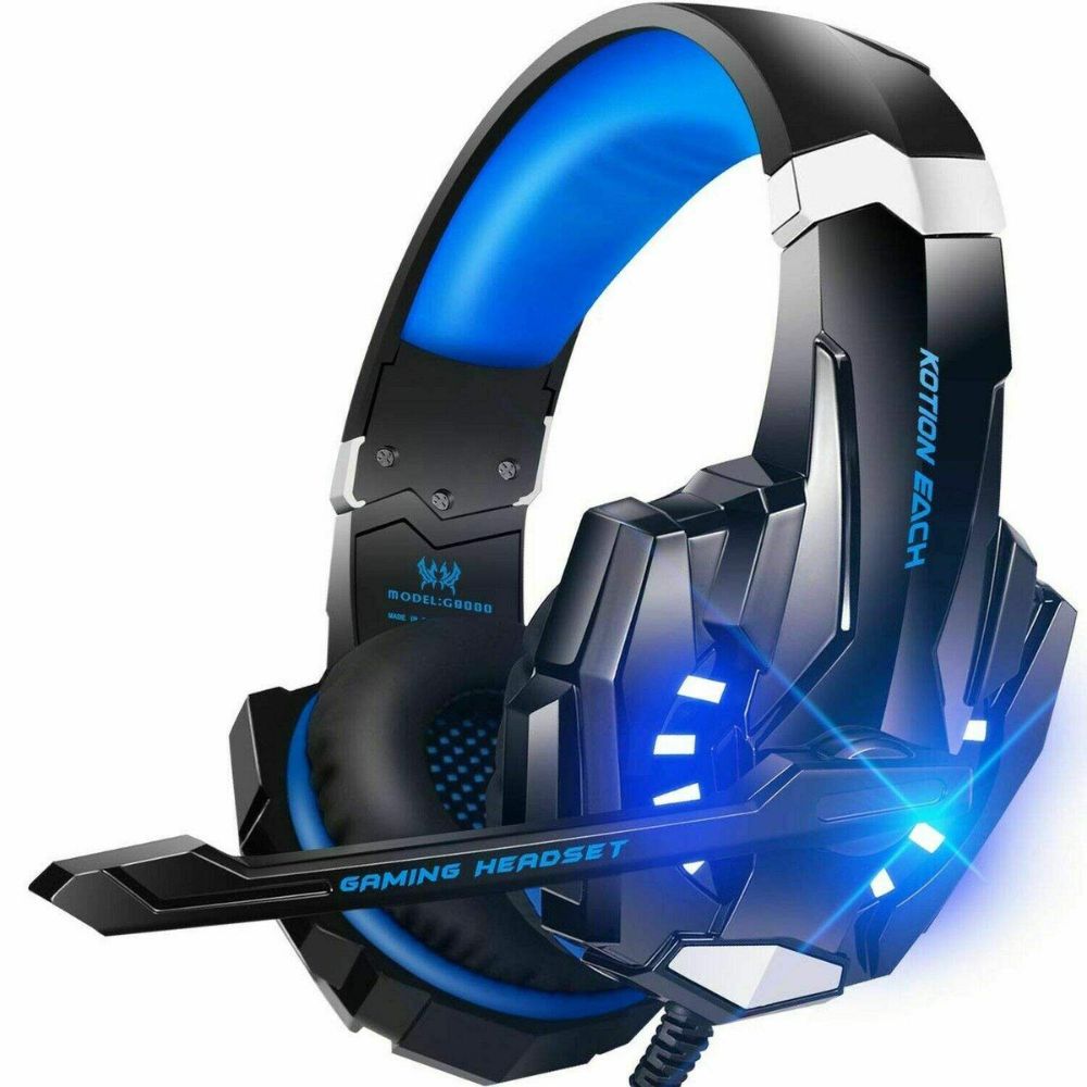 3.5mm Gaming Headset MIC LED Headphones Surround for PC PS4 Xbox One Mac Laptop