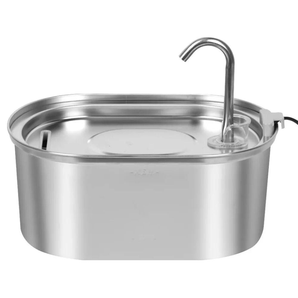 304 Stainless Steel Pet Water Fountain Dog Cat Drinking Dispenser Filter Feeder