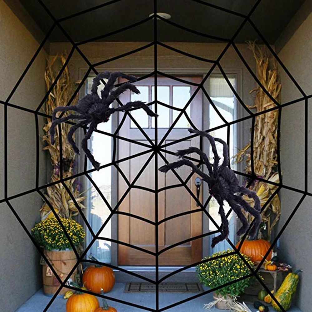 75M-150CM Halloween Giant Spider Decoration Haunted House Prop Indoor Outdoor Party