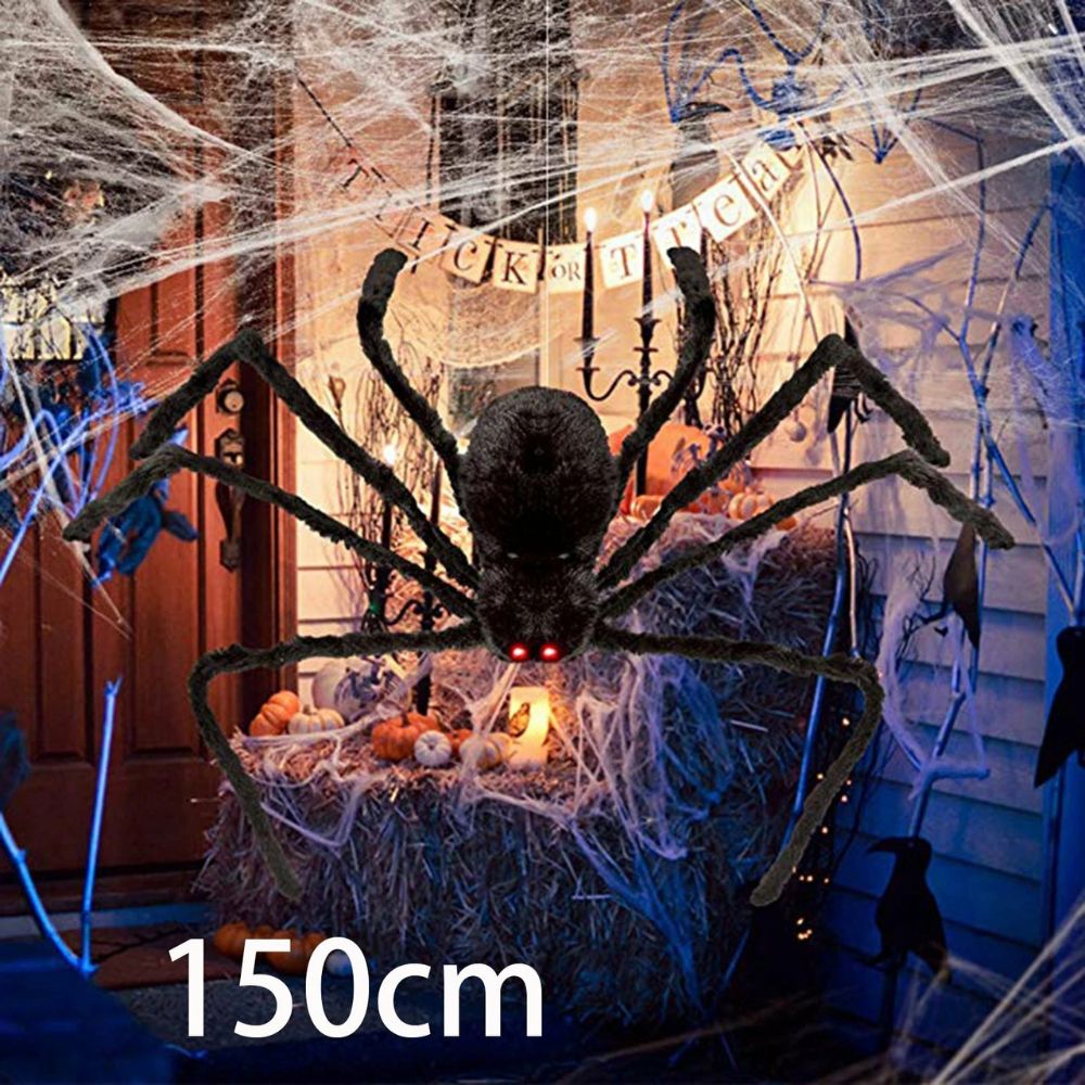 75M-150CM Halloween Giant Spider Decoration Haunted House Prop Indoor Outdoor Party