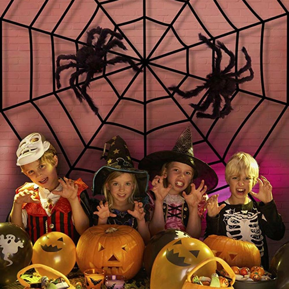 75M-150CM Halloween Giant Spider Decoration Haunted House Prop Indoor Outdoor Party