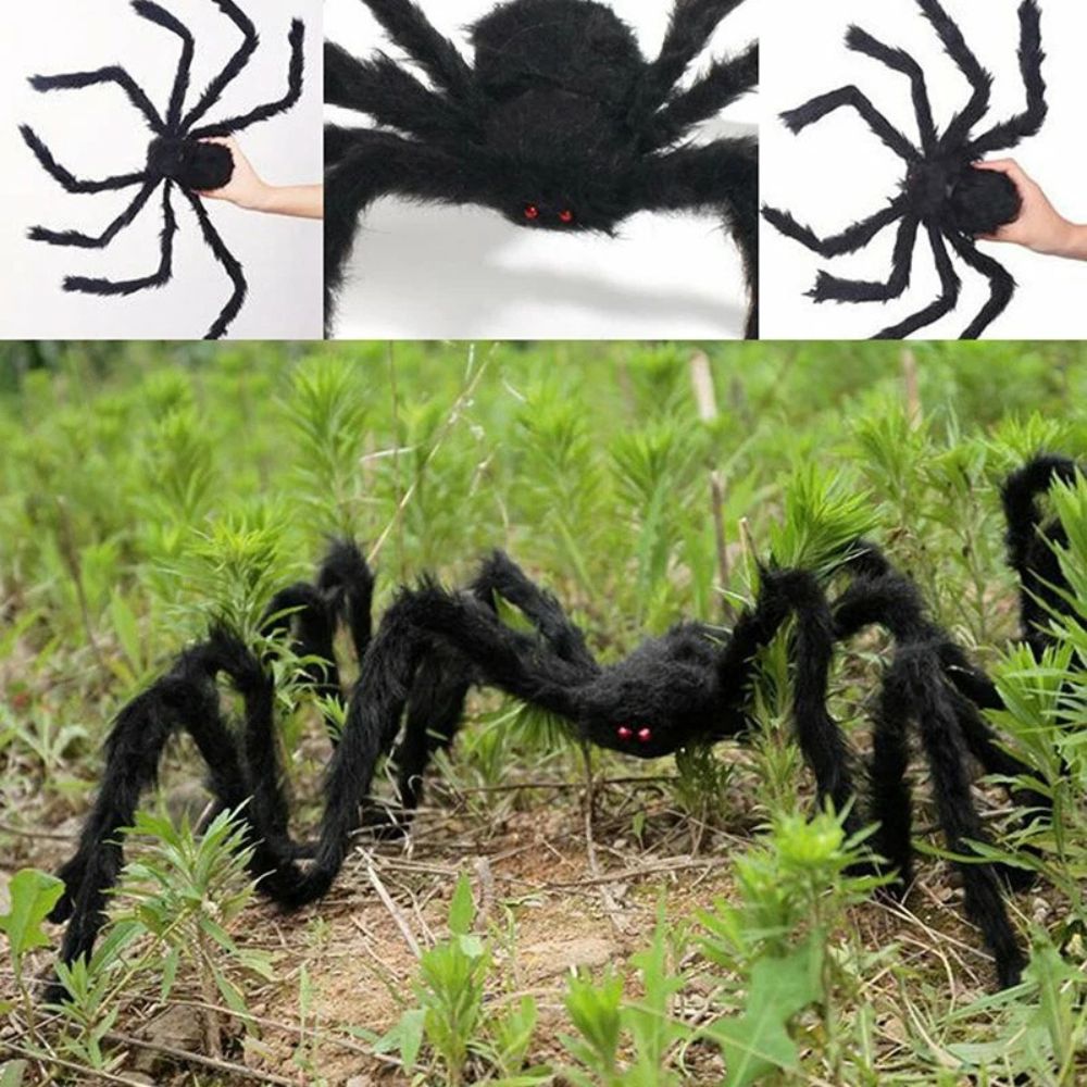 75M-150CM Halloween Giant Spider Decoration Haunted House Prop Indoor Outdoor Party