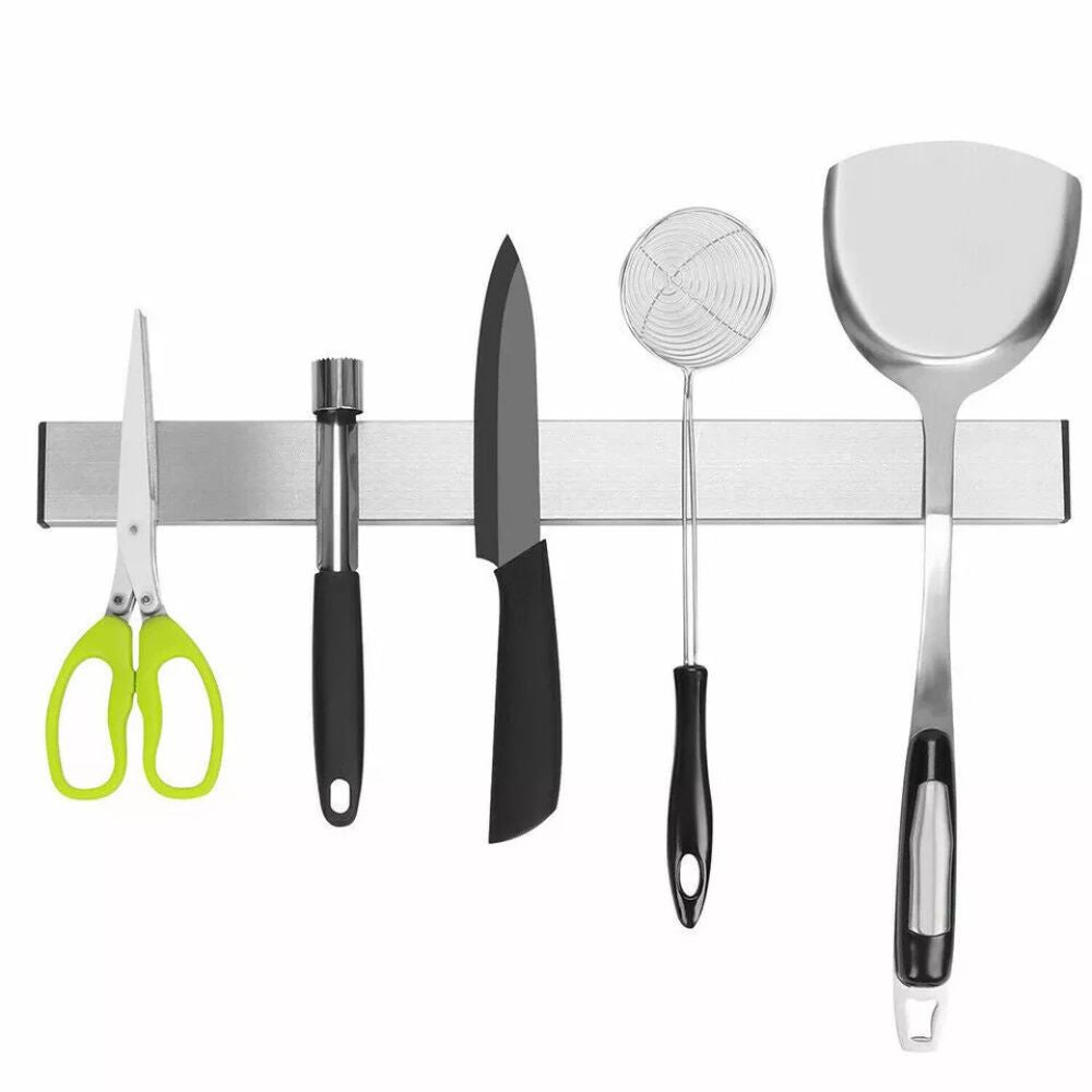 31/41/51cm Stainless Steel Magnetic Knife Holder Rack Tool Shelf Magnet