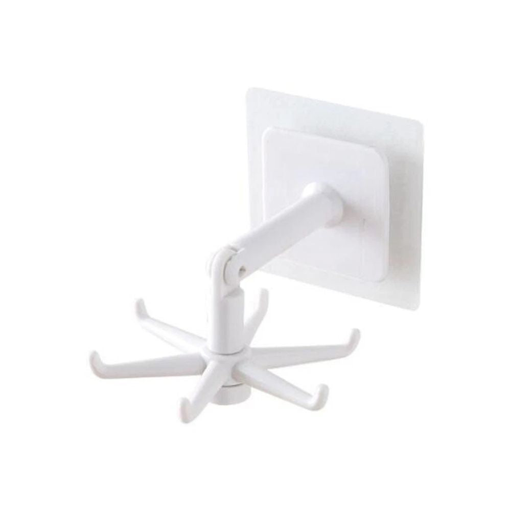 360°6 Hook Rack Holder Under Shelf Kitchen Utensil Organiser Wall Hook Hanging
