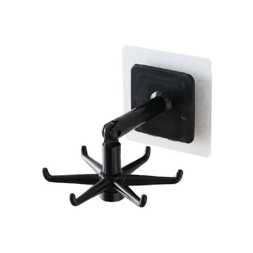 360°6 Hook Rack Holder Under Shelf Kitchen Utensil Organiser Wall Hook Hanging