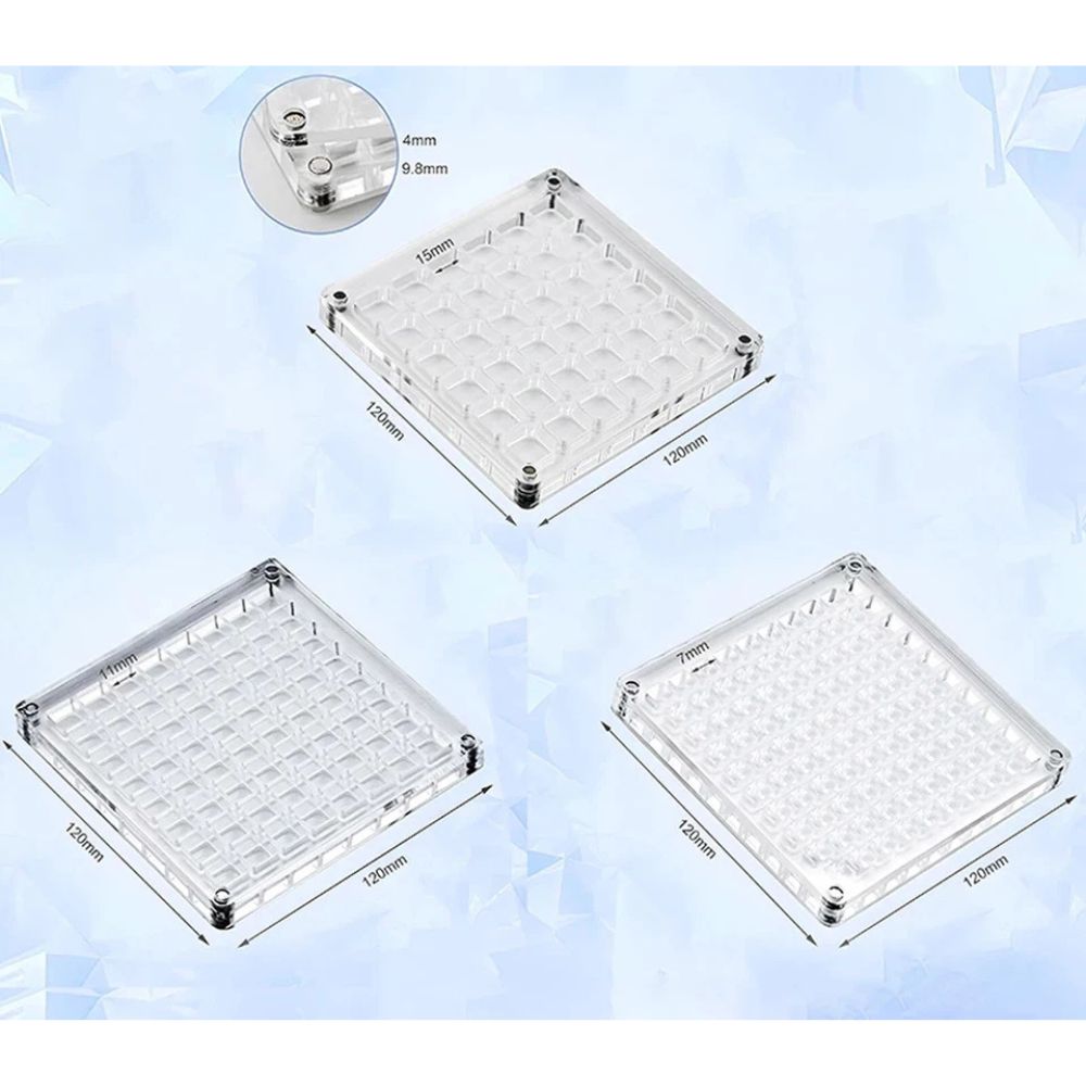 36/64/100Grids Acrylic Magnetic Seashell Display Box Seashell Display Organiser