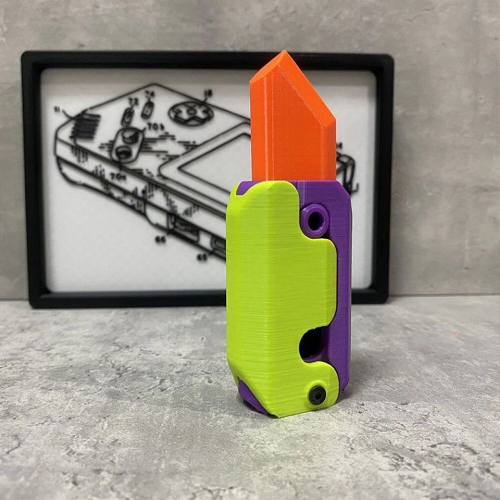 3D Printing Fidget Knife Toy Plastic EDC Anxiety Stress Relief Toys