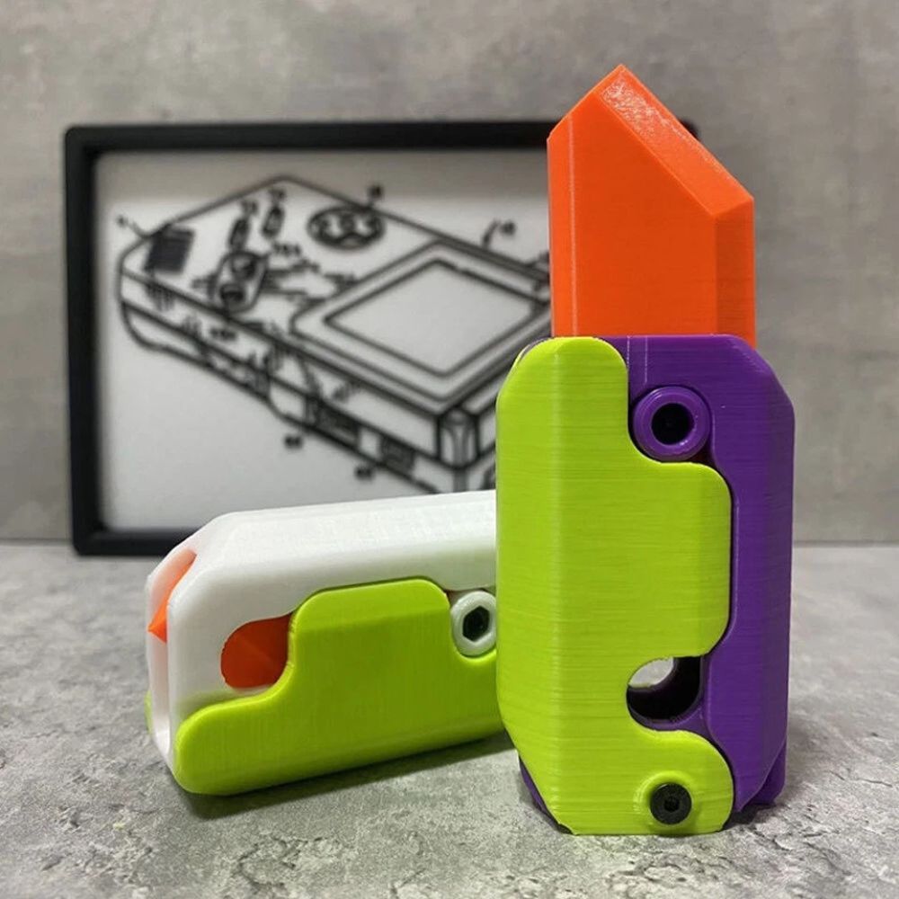 3D Printing Fidget Knife Toy Plastic EDC Anxiety Stress Relief Toys