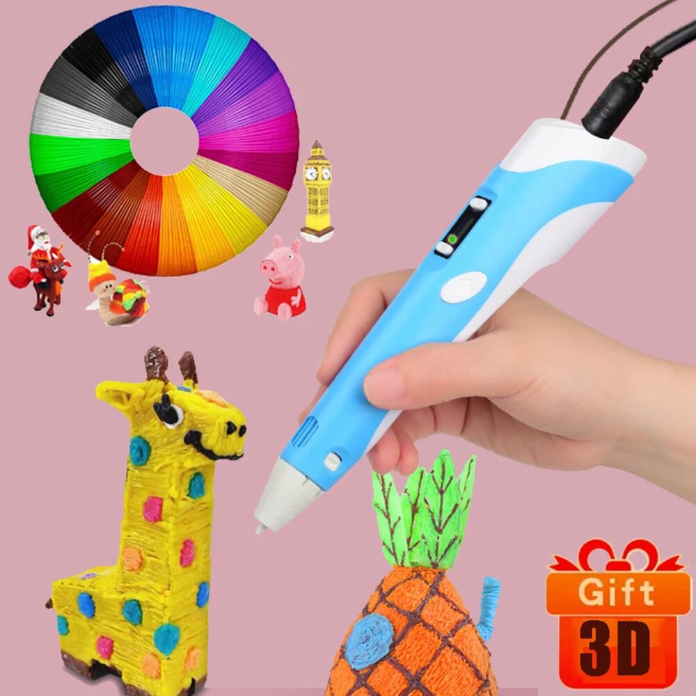 3D Printing Pen Set 12 Colours Doodle Printer Drawing PLA Filament Gift For Kids