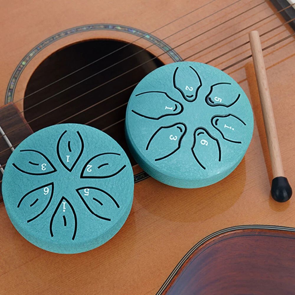 3 Inches 6 Notes Mini Steel Tongue Drum Handpan Drum Unique Gift