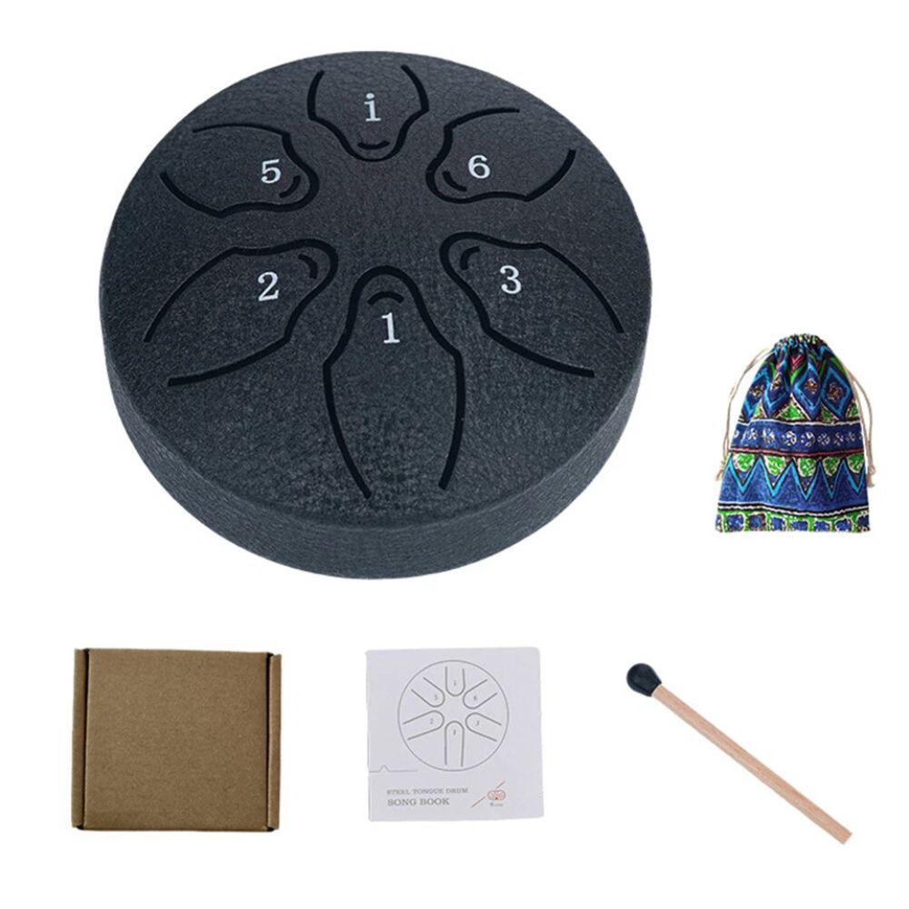 3 Inches 6 Notes Mini Steel Tongue Drum Handpan Drum Unique Gift