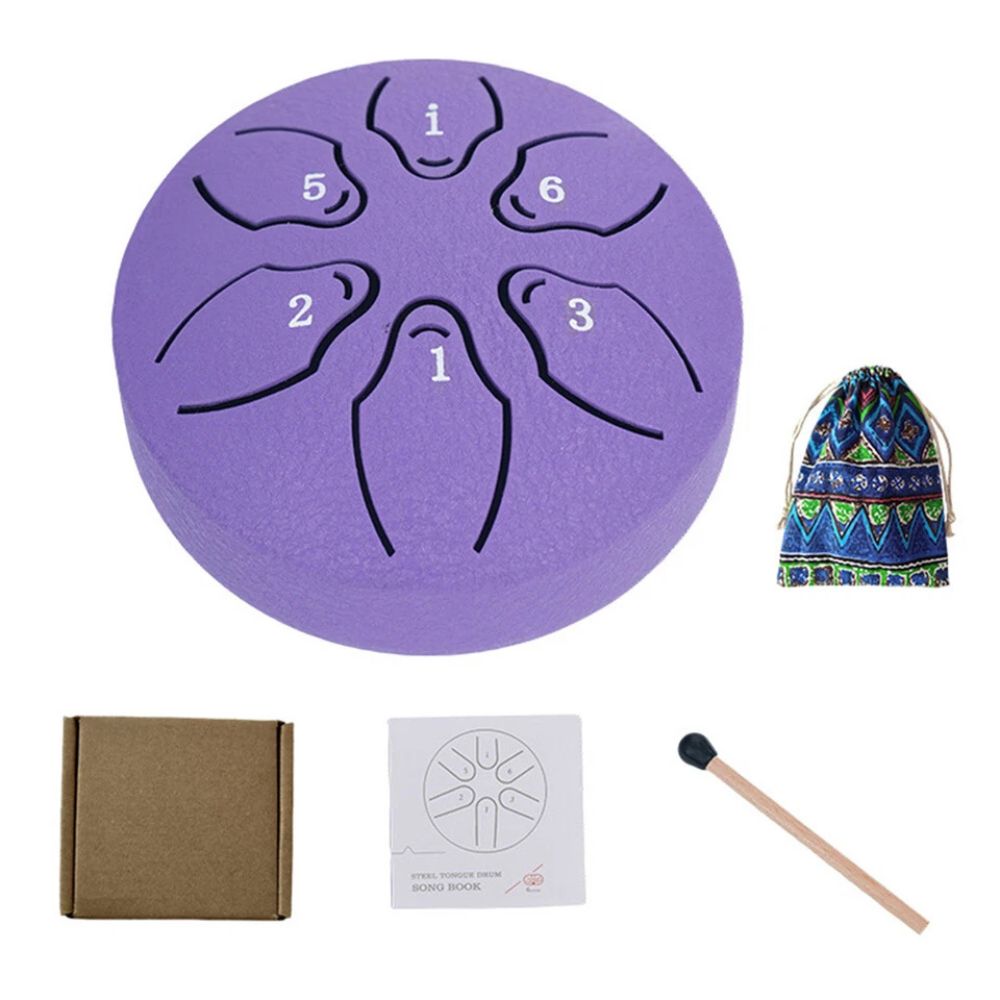 3 Inches 6 Notes Mini Steel Tongue Drum Handpan Drum Unique Gift
