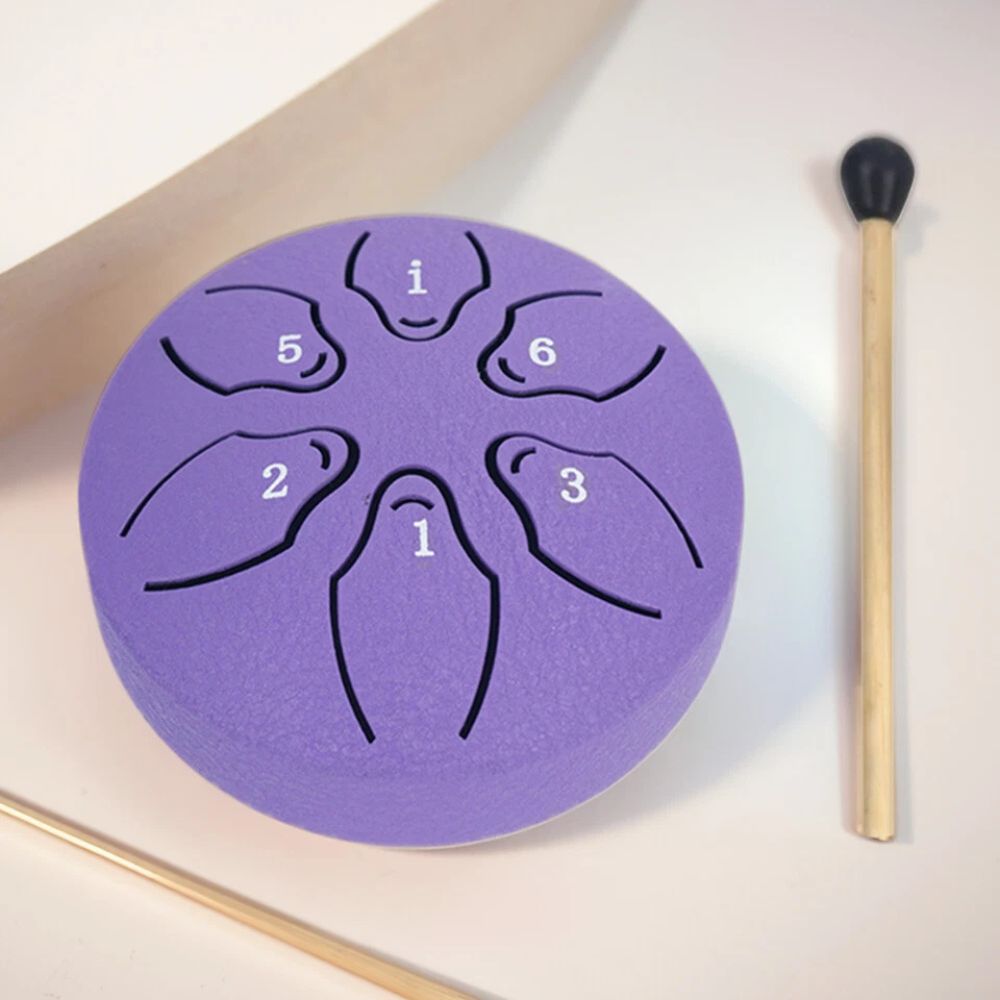 3 Inches 6 Notes Mini Steel Tongue Drum Handpan Drum Unique Gift