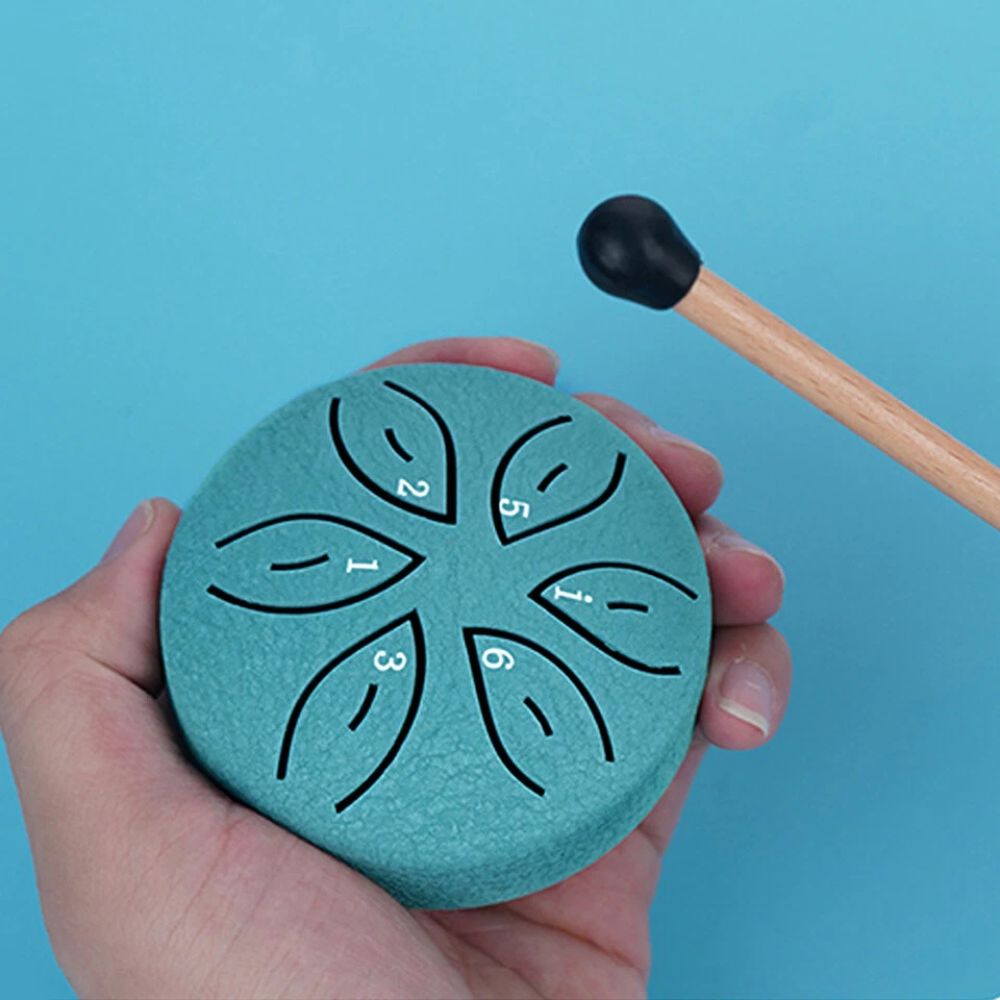 3 Inches 6 Notes Mini Steel Tongue Drum Handpan Drum Unique Gift