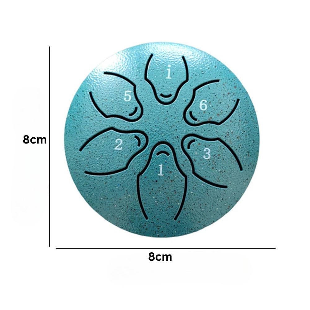 3 Inches 6 Notes Mini Steel Tongue Drum Handpan Drum Unique Gift