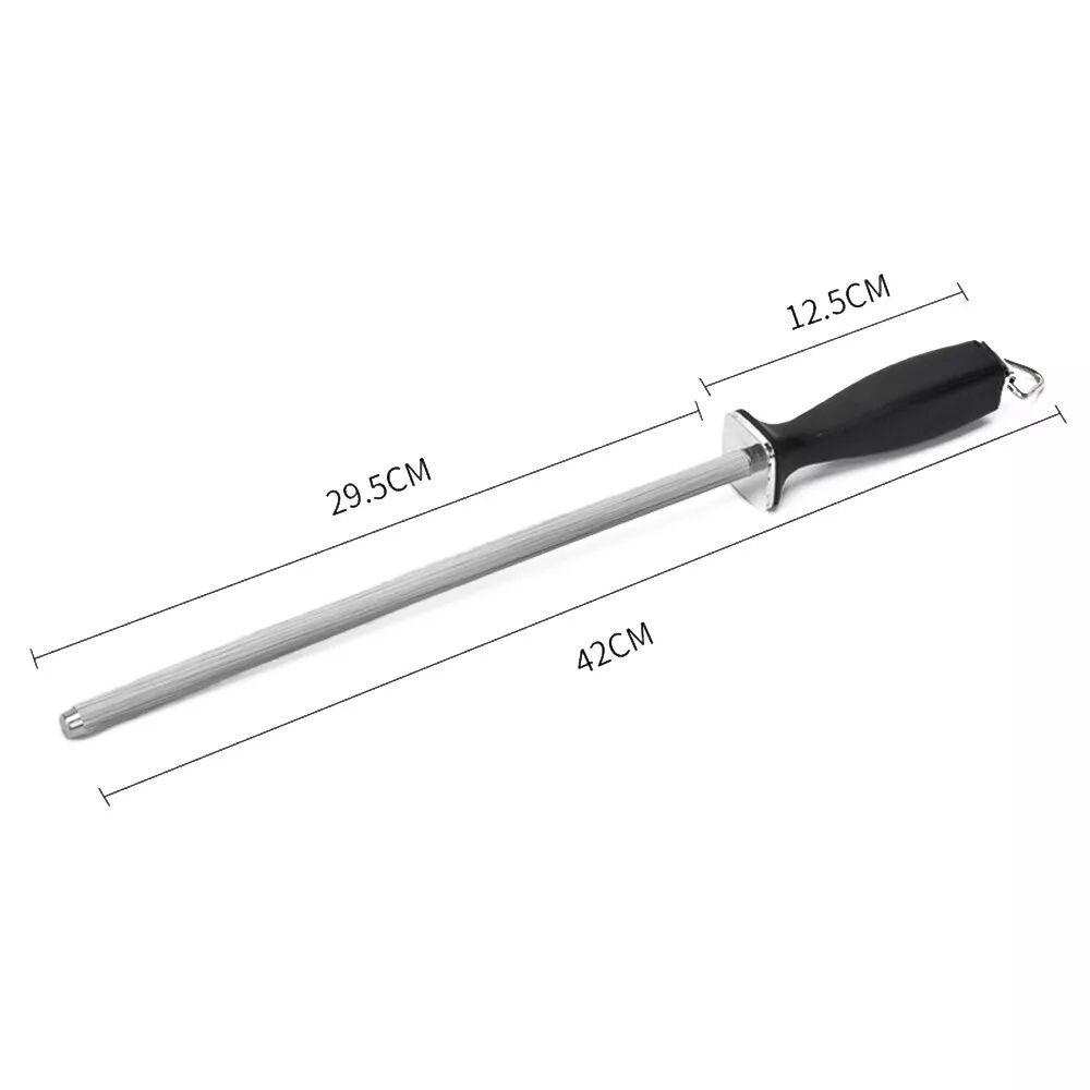 42CM Knife Pro Sharpening Steel Stainless Stick Sharpener Rod