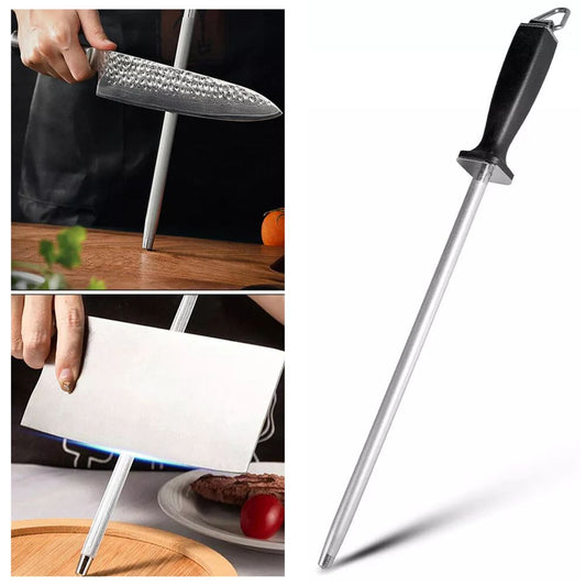 42CM Knife Pro Sharpening Steel Stainless Stick Sharpener Rod