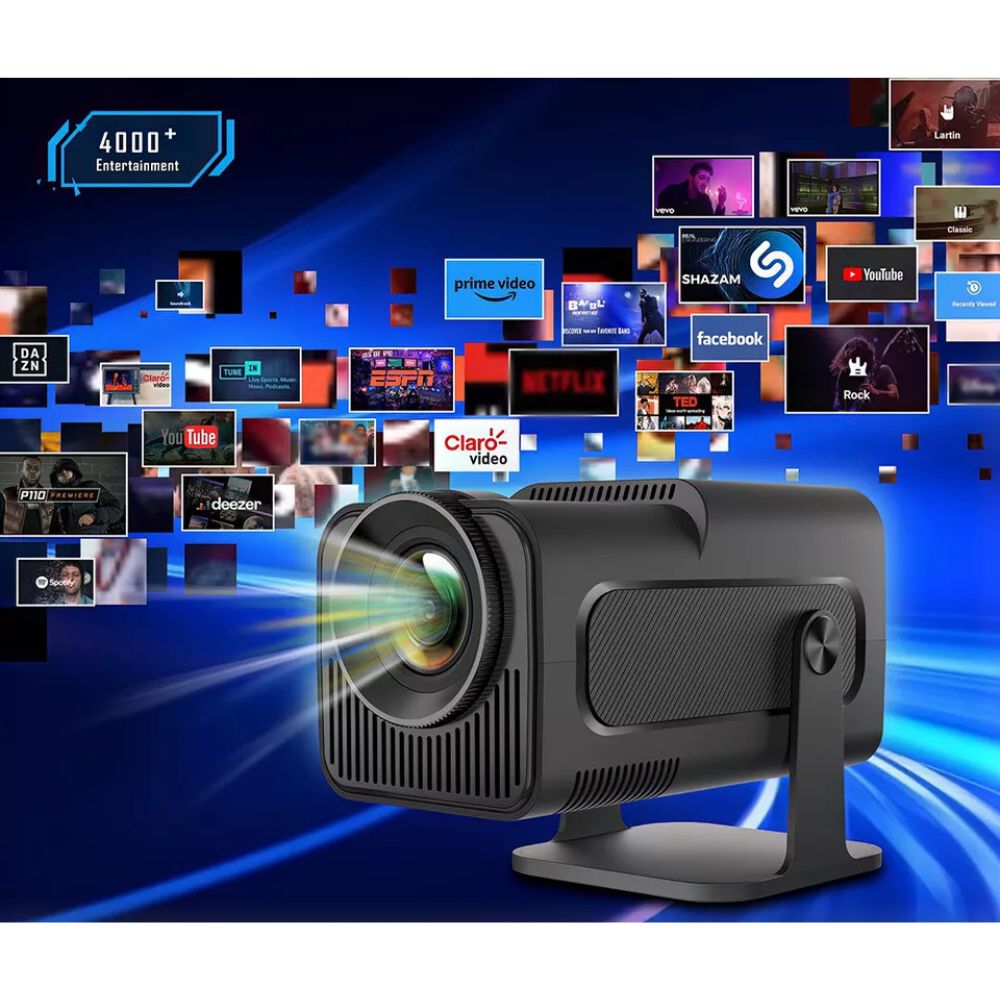 4K 1080P Smart Projector Mini Portable LED Wifi Bluetooth Android Home