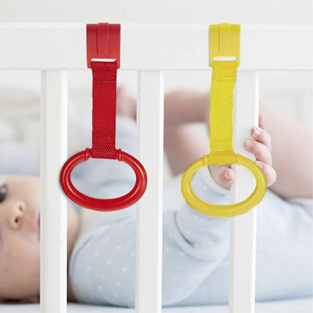 4pcs Baby Crib Pull Rings Walking Training Ring Security Baby Stand Up