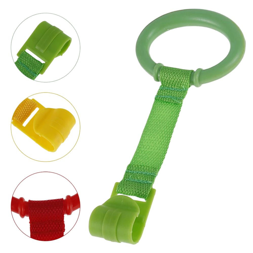4pcs Baby Crib Pull Rings Walking Training Ring Security Baby Stand Up