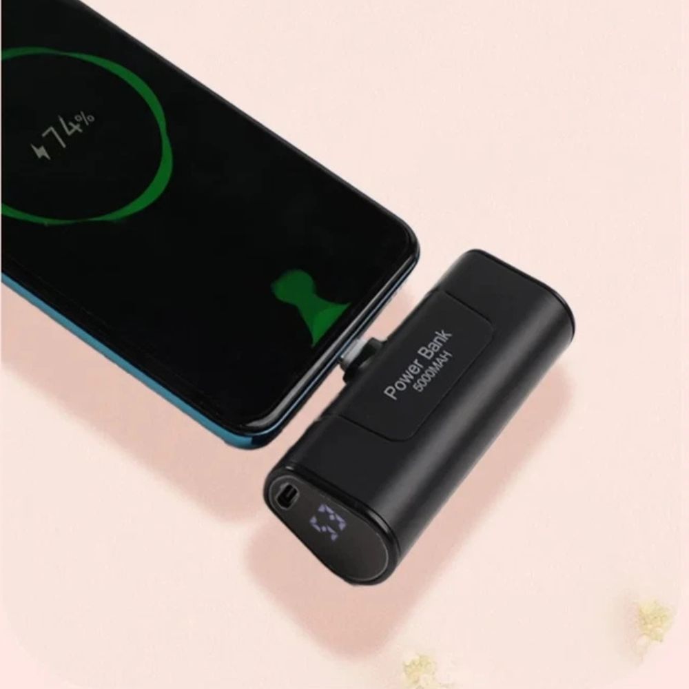 5000mAh Pocket Power Bank Mini Portable Charger Fast Charging Type C Android