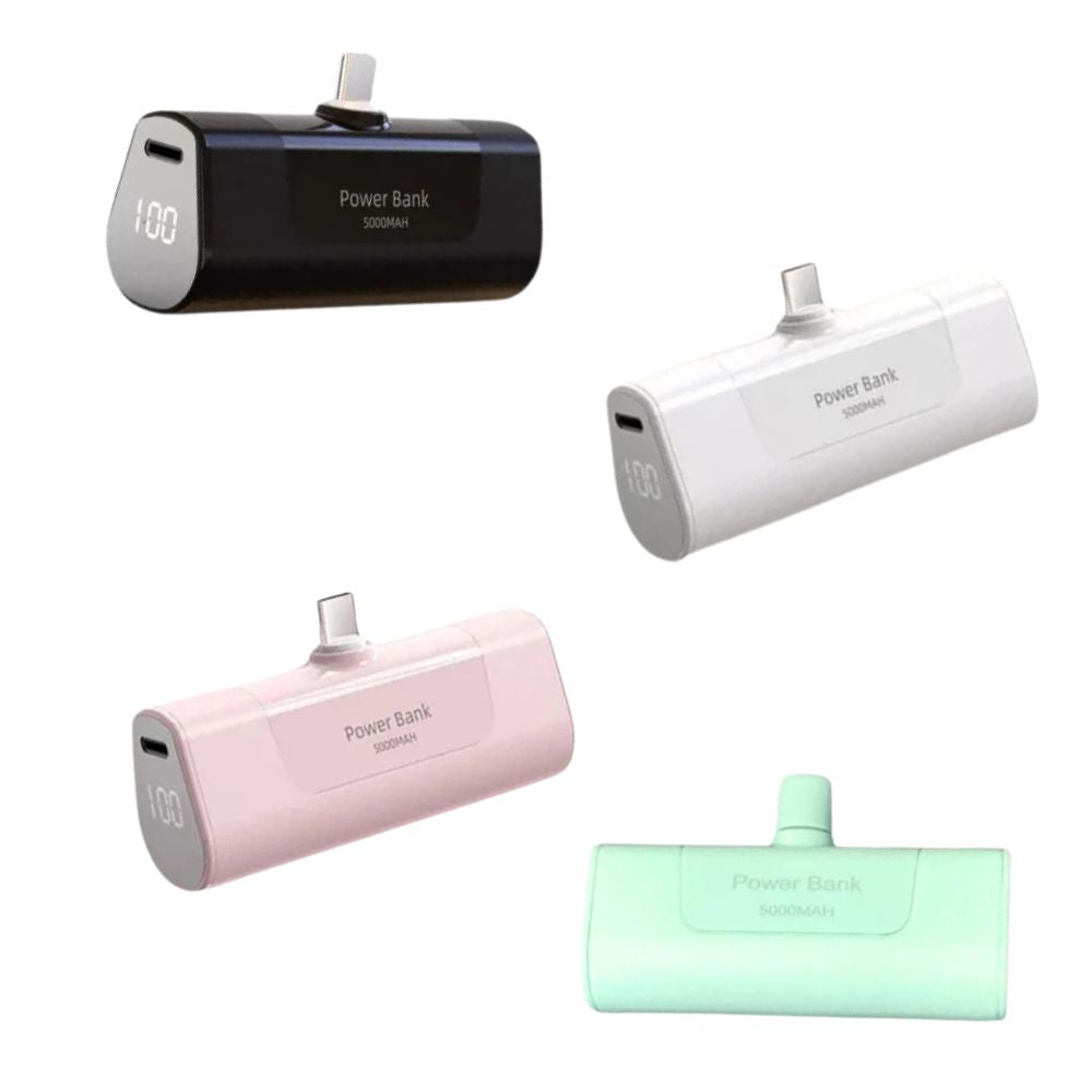 5000mAh Pocket Power Bank Mini Portable Charger Fast Charging Type C Android