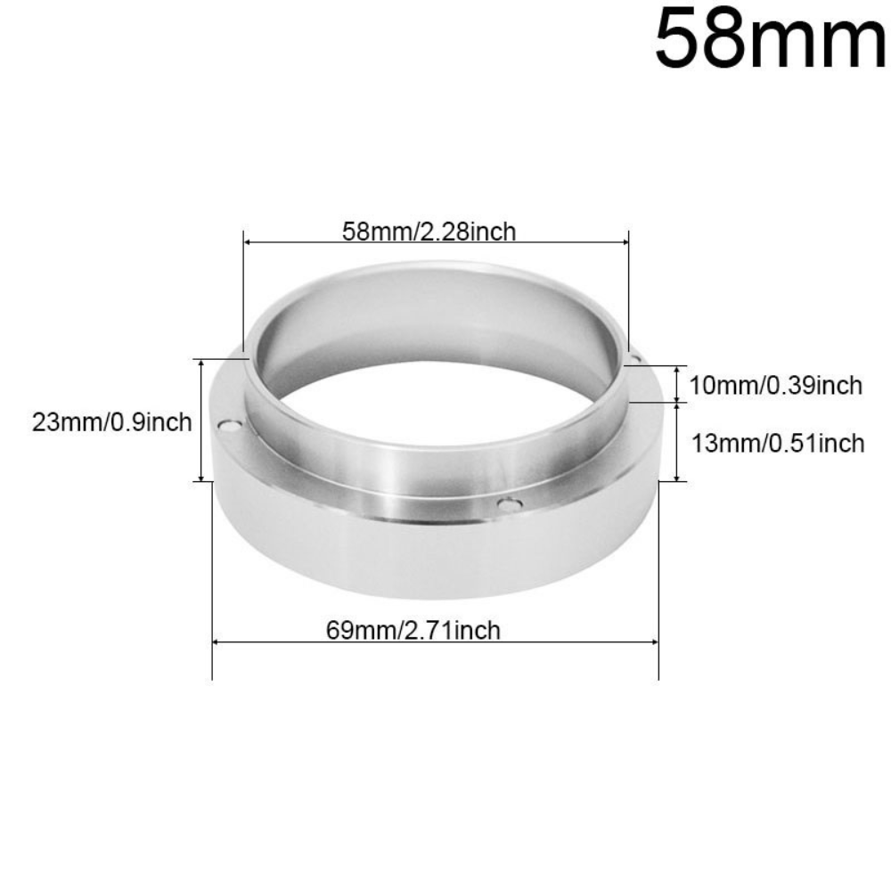 51/53/58mm Coffee Aluminum Dosing Ring Tamper Powder Espresso Funnel Breville